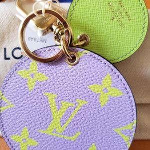 Louis Vuitton Accessories - LV Monogram Giant Bag Charm Key Holder Lilac Green Louis Vuitton Accessories - LV Monogram Giant Bag Charm Key Holder Lilac Green